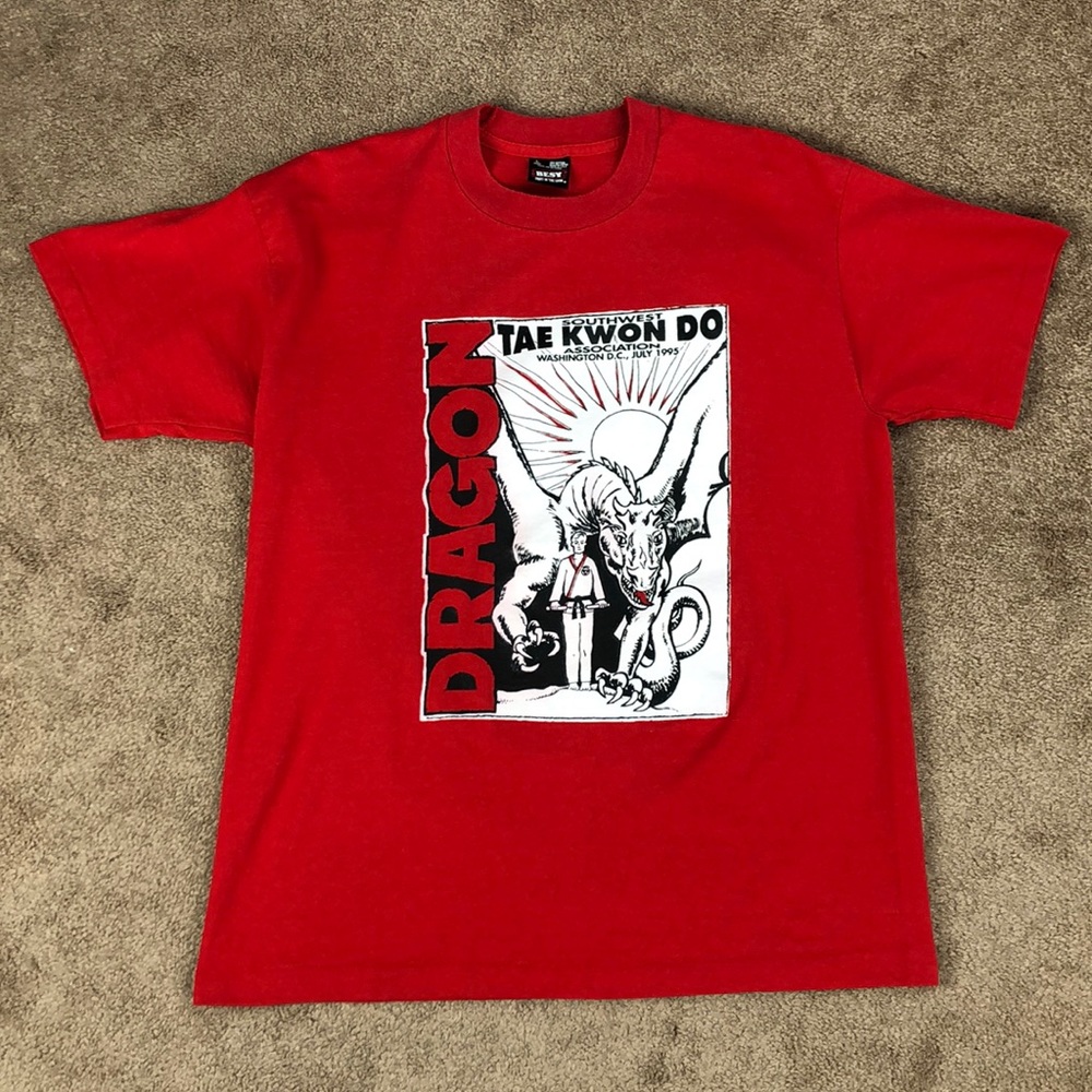 Vintage 1995 Dragon Tae Keon Do Tee Size Large